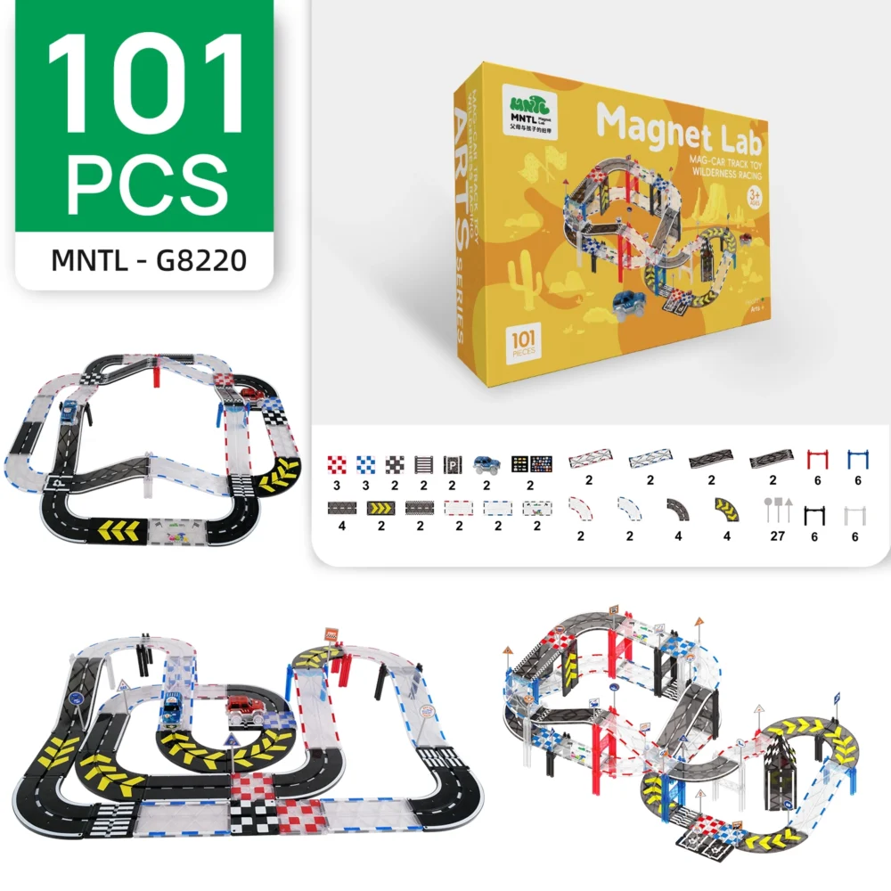 101 Pcs Wilderness Racing Magnetic Car Track - Image 2