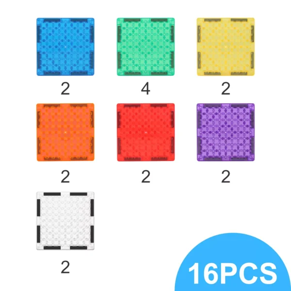 Brick Tiles (9Pcs) Magnetic Tiles - LEGO Compatible