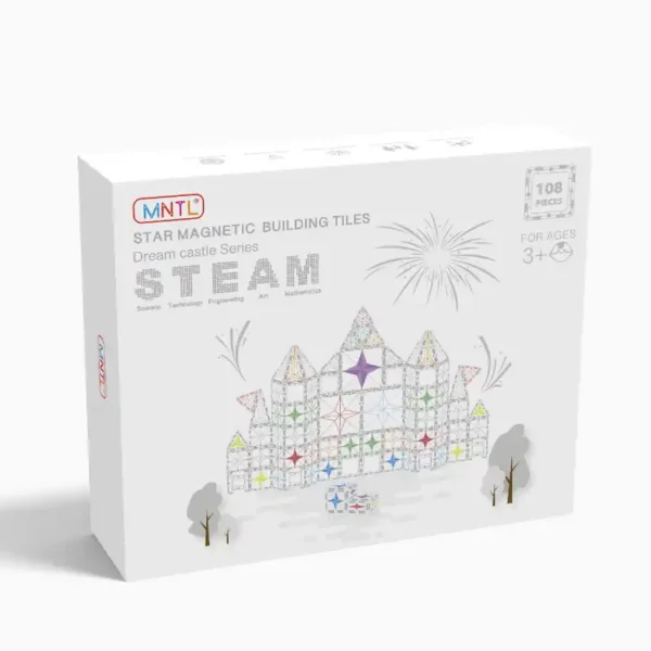 108 Pcs Premium Magnetic Tiles - Dream Castle Series
